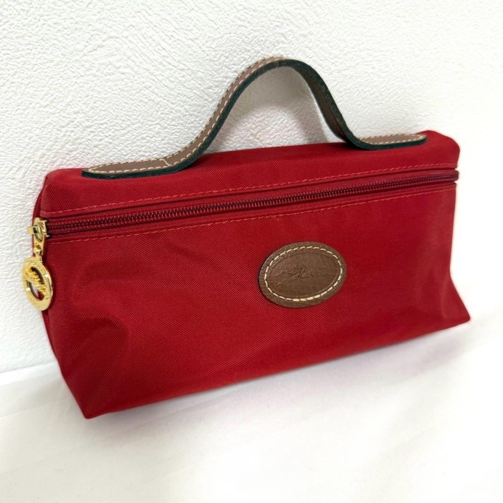 Longchamp Le Pliage Red Cosmetic Case